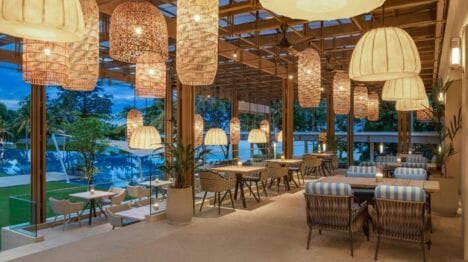 Interior-view-with-lights-lit-up-of-Pool-Restaurant-at-Hyatt-Regency-Phuket-Resort